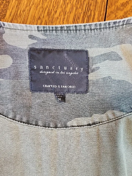 Sanctuary Olive Green Utility Jacket with Front Pockets Size Medium - Picture 5 of 7